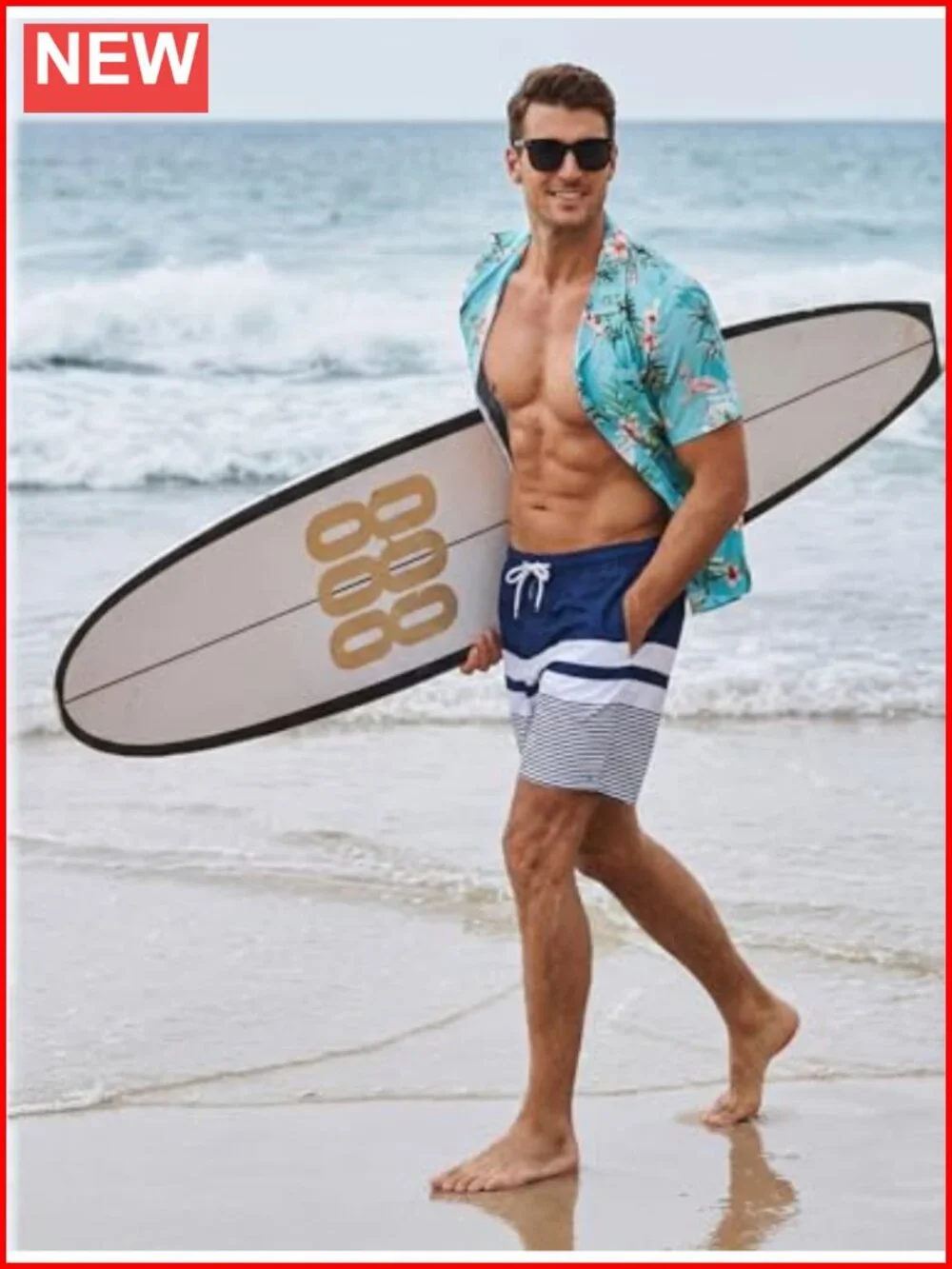 Mens Swim Trunks with Compression Liner 2 in 1 Quick Dry Bathing Suit with